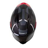 Casco Shaft 596 Fick Negro Rojo Visor Silver